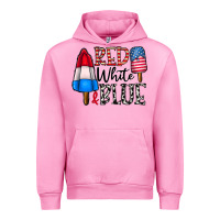 Fuchsia Pink red white blue Urban Hoodie - CowhideDigitalArt