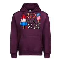 Mauve Wine red white blue Urban Hoodie - CowhideDigitalArt