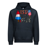 Navy red white blue Urban Hoodie - CowhideDigitalArt