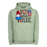 Pigment Oil Green red white blue Urban Hoodie - CowhideDigitalArt
