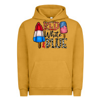 Pigment Peanut Butter red white blue Urban Hoodie - CowhideDigitalArt