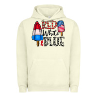 Pigment Pistachio red white blue Urban Hoodie - CowhideDigitalArt