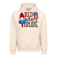 Sandshell red white blue Urban Hoodie - CowhideDigitalArt