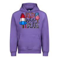 Tulip red white blue Urban Hoodie - CowhideDigitalArt