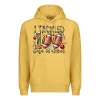 Antique Gold I Tackled 100 Days of School Premium Hoodie - RacoonDesign