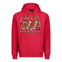 Cardinal I Tackled 100 Days of School Premium Hoodie - RacoonDesign