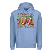 Colony Blue I Tackled 100 Days of School Premium Hoodie - RacoonDesign