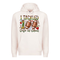 Pale Pink I Tackled 100 Days of School Premium Hoodie - RacoonDesign