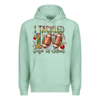 Seafoam I Tackled 100 Days of School Premium Hoodie - RacoonDesign