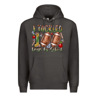Smoke I Tackled 100 Days of School Premium Hoodie - RacoonDesign