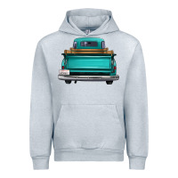 Heather Grey western truck back view Urban Hoodie - FaDigitalArtStudio