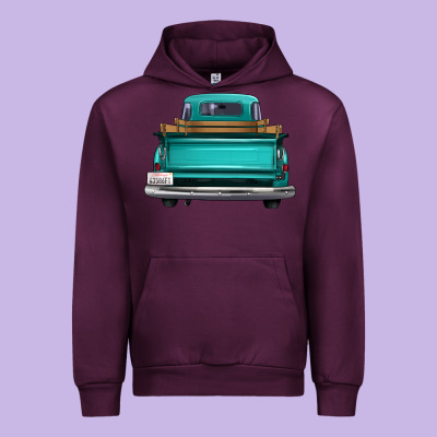 Western Truck Back View Urban Hoodie Designed By Fadigitalartstudio