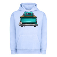 Pigment Grape Ice western truck back view Urban Hoodie - FaDigitalArtStudio
