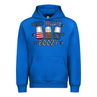 Cobalt red white boozy Urban Hoodie - CowhideDigitalArt