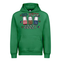 Emerald red white boozy Urban Hoodie - CowhideDigitalArt
