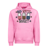 Fuchsia Pink red white boozy Urban Hoodie - CowhideDigitalArt