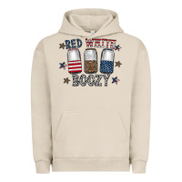 Pigment French Oak red white boozy Urban Hoodie - CowhideDigitalArt