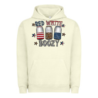 Pigment Pistachio red white boozy Urban Hoodie - CowhideDigitalArt