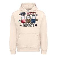 Sandshell red white boozy Urban Hoodie - CowhideDigitalArt