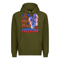 Army Green flip flops and freedom Premium Hoodie - HRA Design Shop