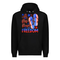 Black flip flops and freedom Premium Hoodie - HRA Design Shop
