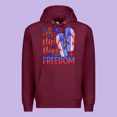 Flip Flops And Freedom Premium Hoodie Designed By Hra Design Shop