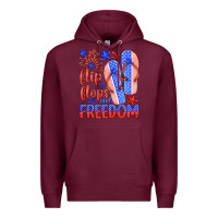Burgundy flip flops and freedom Premium Hoodie - HRA Design Shop