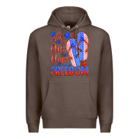 Coffee flip flops and freedom Premium Hoodie - HRA Design Shop