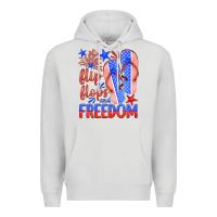 Dove Grey flip flops and freedom Premium Hoodie - HRA Design Shop