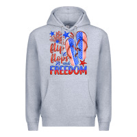 Heather Grey flip flops and freedom Premium Hoodie - HRA Design Shop