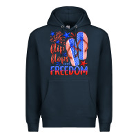Navy flip flops and freedom Premium Hoodie - HRA Design Shop