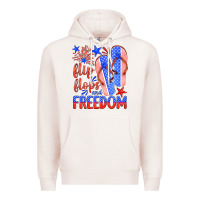 Pale Pink flip flops and freedom Premium Hoodie - HRA Design Shop
