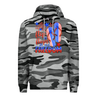 Slate Camo flip flops and freedom Premium Hoodie - HRA Design Shop