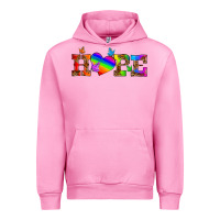 Fuchsia Pink lgbtq heart and hope Urban Hoodie - HRA Design Shop