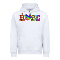 White lgbtq heart and hope Urban Hoodie - HRA Design Shop