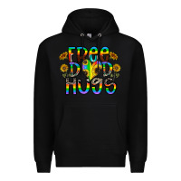 Black free dad hugs Premium Hoodie - CowhideDigitalArt