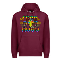 Burgundy free dad hugs Premium Hoodie - CowhideDigitalArt