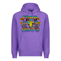 Purple free dad hugs Premium Hoodie - CowhideDigitalArt