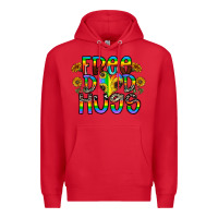 Red free dad hugs Premium Hoodie - CowhideDigitalArt