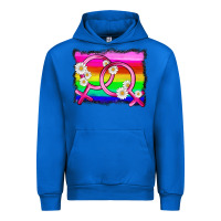 Cobalt lgbtq gender lesbian symbol Urban Hoodie - HRA Design Shop