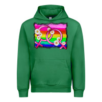 Emerald lgbtq gender lesbian symbol Urban Hoodie - HRA Design Shop