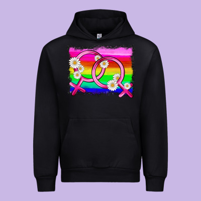 Lgbtq Gender Lesbian Symbol Urban Hoodie Designed By Hra Design Shop