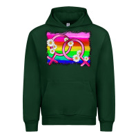 Forest Green lgbtq gender lesbian symbol Urban Hoodie - HRA Design Shop