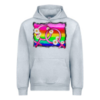 Heather Grey lgbtq gender lesbian symbol Urban Hoodie - HRA Design Shop