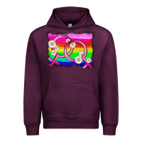 Mauve Wine lgbtq gender lesbian symbol Urban Hoodie - HRA Design Shop