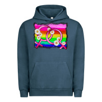 Pigment Midnight Navy lgbtq gender lesbian symbol Urban Hoodie - HRA Design Shop