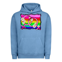 Pigment Pebble Blue lgbtq gender lesbian symbol Urban Hoodie - HRA Design Shop