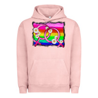 Pigment Salmon lgbtq gender lesbian symbol Urban Hoodie - HRA Design Shop