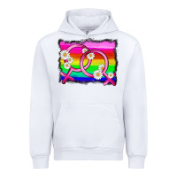 White lgbtq gender lesbian symbol Urban Hoodie - HRA Design Shop