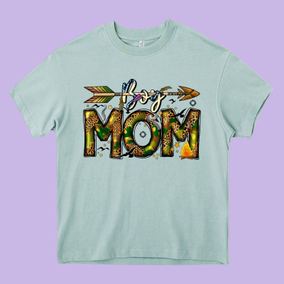 Boy Mom Heavy Core Tee Designed By Cowhidedigitalart